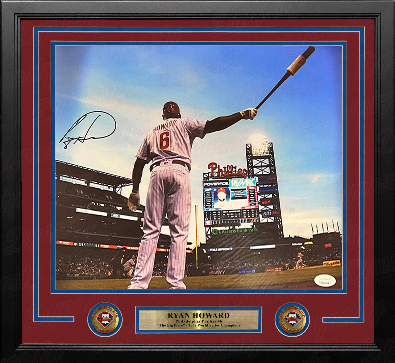 Framed Chase Utley Philadelphia Phillies Facsimile Laser Engraved