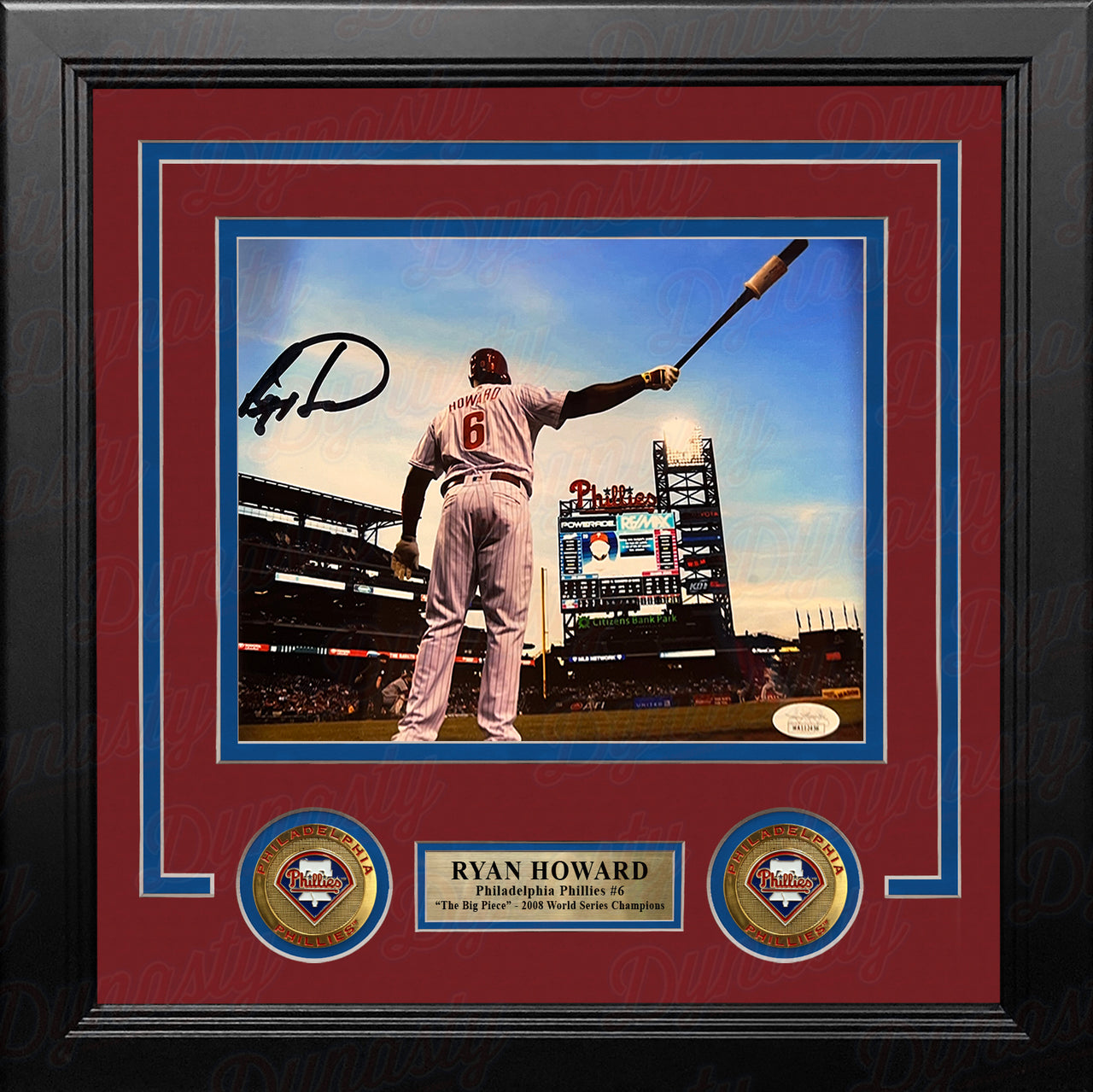 Chase Utley Philadelphia Phillies 2008 World Series Trophy MLB Baseball 8  x 10 Pho…