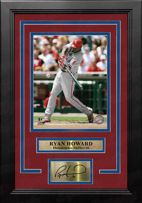 Ryan Howard in Action Philadelphia Phillies 8 x 10 Framed