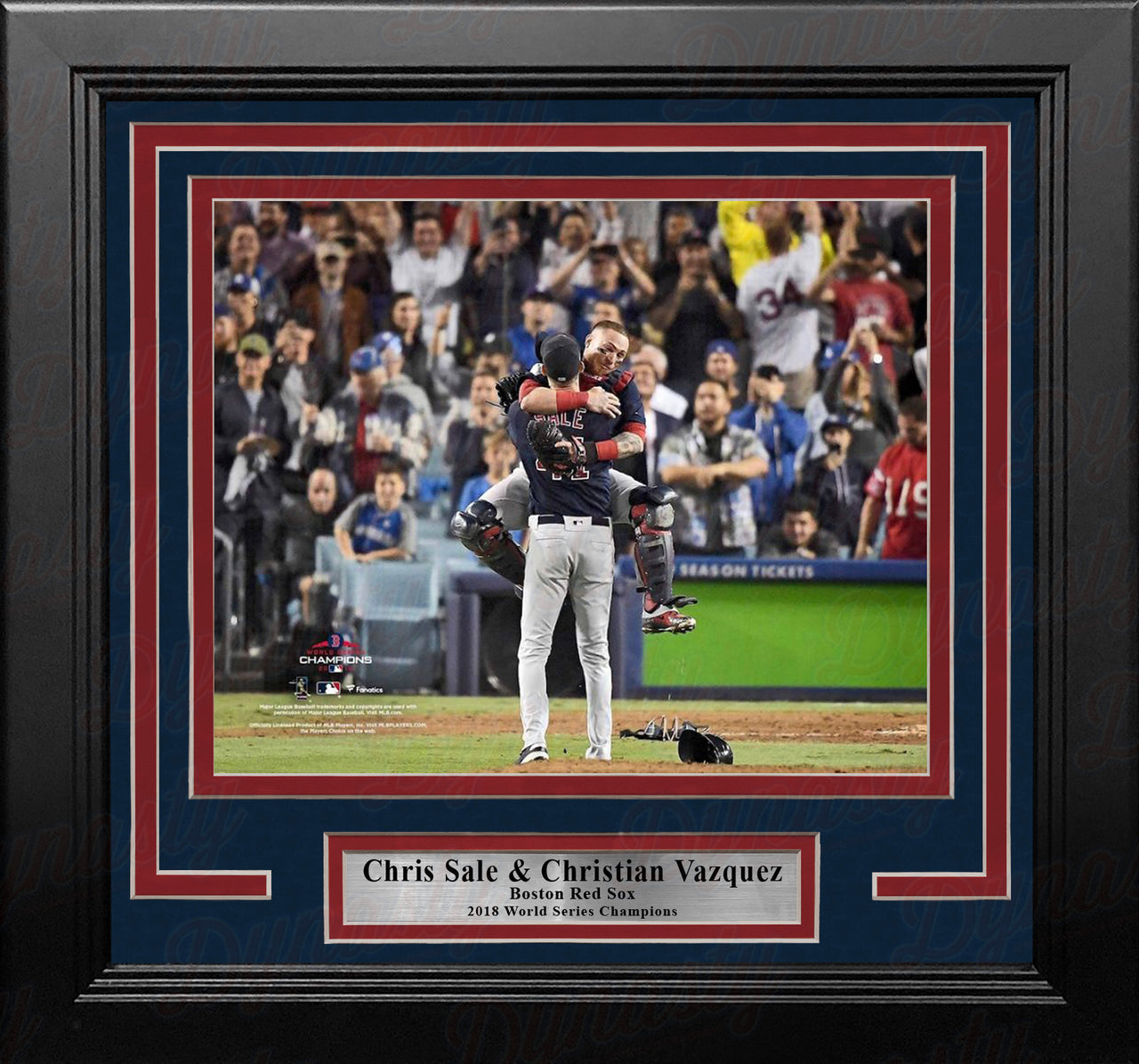 Boston Red Sox Chris Sale & Christian Vazquez Celebration Game 