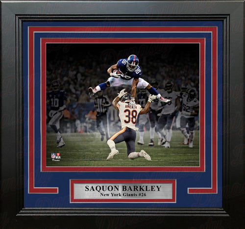 Saquon Barkley New York Giants Hurdle Unsigned Photograph - NFL Unsigned  Miscellaneous at 's Sports Collectibles Store