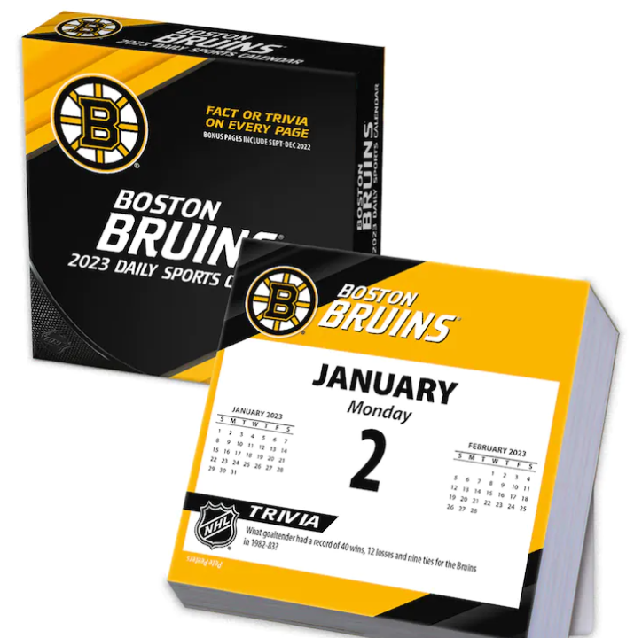 Boston Bruins 2023 Team Trivia Calendar Dynasty Sports & Framing