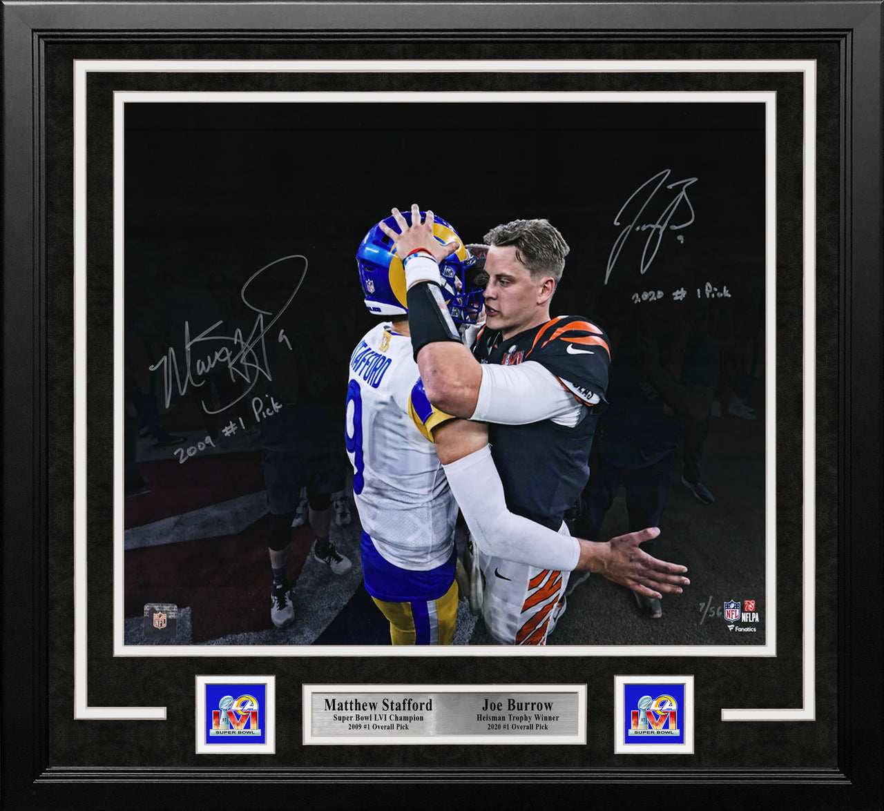 Michael Strahan Over Brady Super Bowl XLII NY Giants 8x10 Framed Photo with  Engraved Autograph