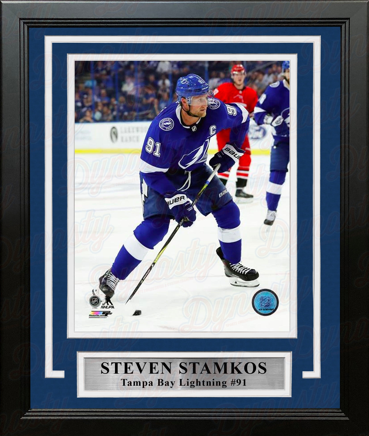 Steven Stamkos Tampa Bay Lightning 2021 Stanley Cup Champions Logo Deluxe Tall Hockey Puck Case