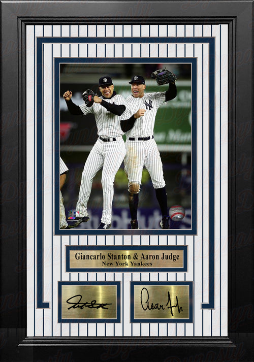 Aaron Judge Laser Engraved Autograph 8x10 Photo Collage Yankees Framed