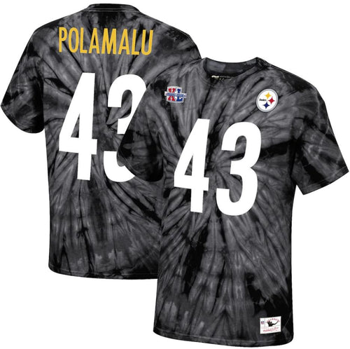 Mitchell & Ness Men's Troy Polamalu Gold, Black Pittsburgh Steelers Retired  Player Name and Number Diagonal Tie-Dye V-Neck T-shirt - Macy's