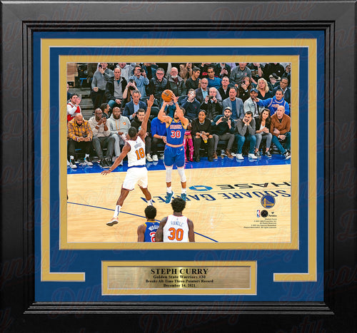 Steph Curry with 3-Point Record Jerseys Golden State Warriors 8 x 10  Basketball Photo - Dynasty Sports & Framing