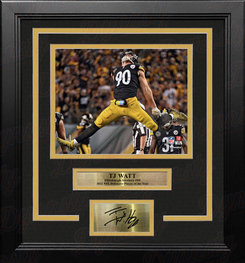 Pittsburgh Steelers Video/LED Framed Autographed T.J. Watt