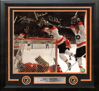 Jeremy Swayman & Linus Ullmark Bear Hug Boston Bruins Autographed 16x20  Framed Blackout Photo - Dynasty Sports & Framing