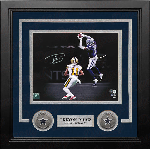 Framed Trevon Diggs Autographed Dallas Cowboys Jersey –