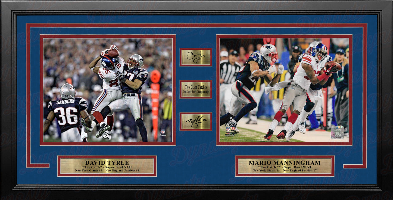 Eli Manning & David Tyree 2 8x10 Photo Package Of The Famous Helmet Catch  From Super Bowl 42 in 2008