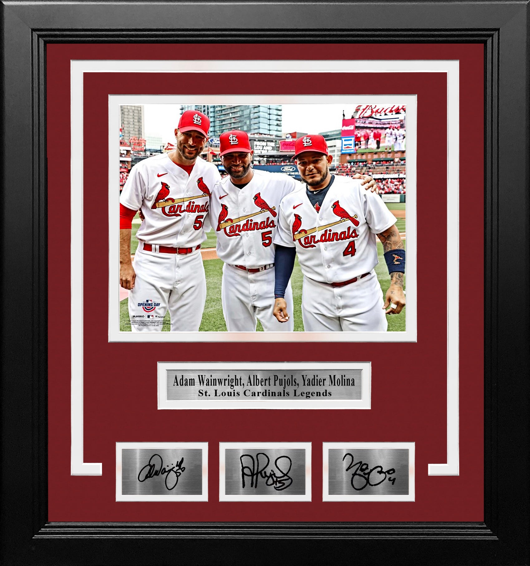 Adam Wainwright, Albert Pujols, & Yadier Molina Cardinals 8x10