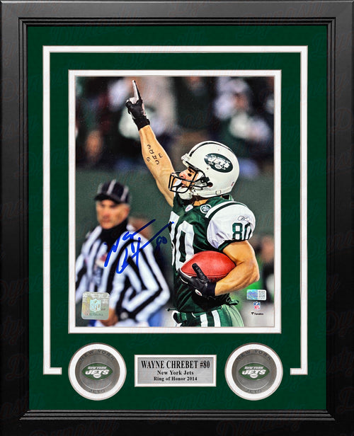 Wayne Chrebet New York Jets Autographed 8 x 10 Diving Catch Photograph