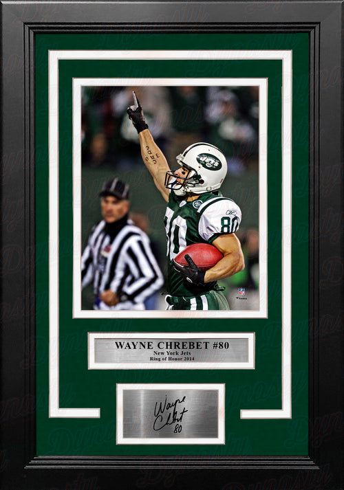 Wayne Chrebet Celebration New York Jets 8 x 10 Framed Football Photo with  Engraved Autograph