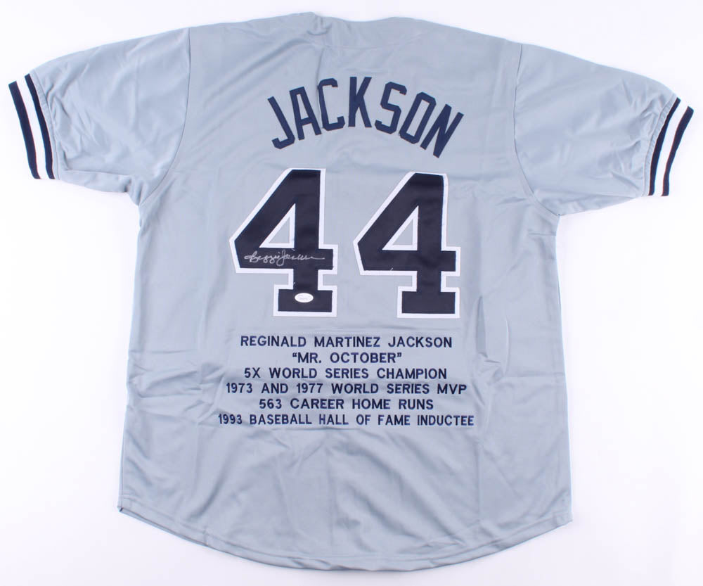 reggie jackson autographed jersey