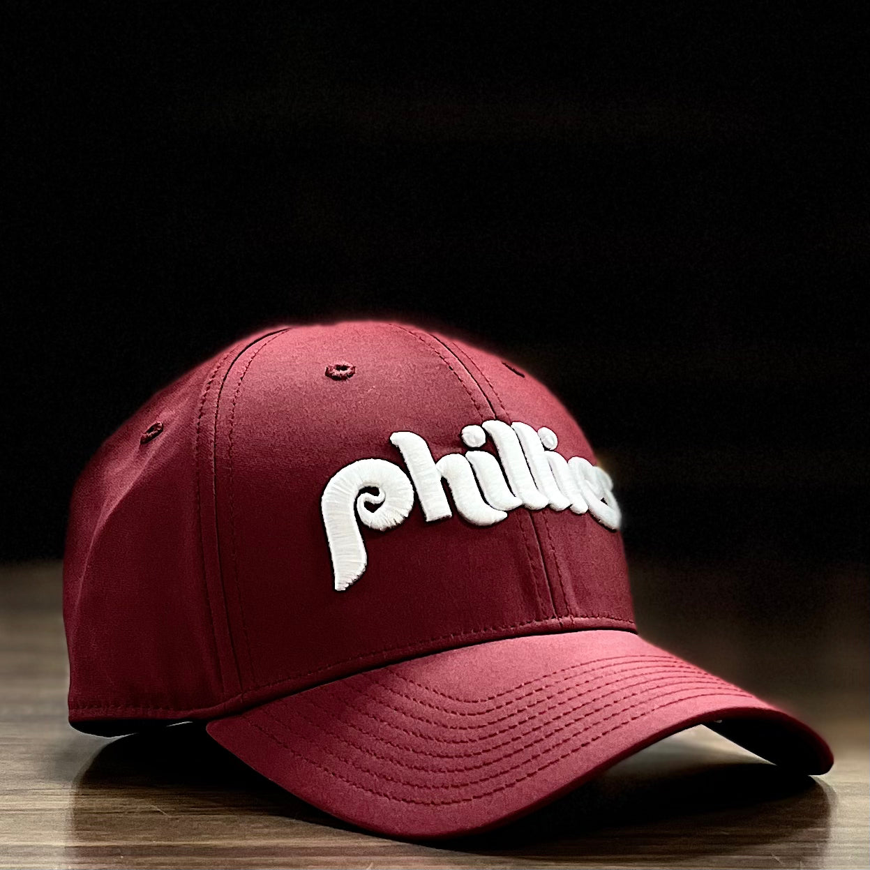 Philadelphia Phillies 1980 World Series Patch Team Trucker Snapback Hat -  Burgundy