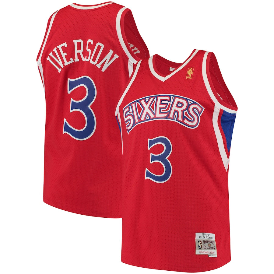 Allen Iverson Philadelphia 76ers Mitchell & Ness 2000-01 Hardwood Classics  Swingman Jersey Black - Review : r/basketballjerseys