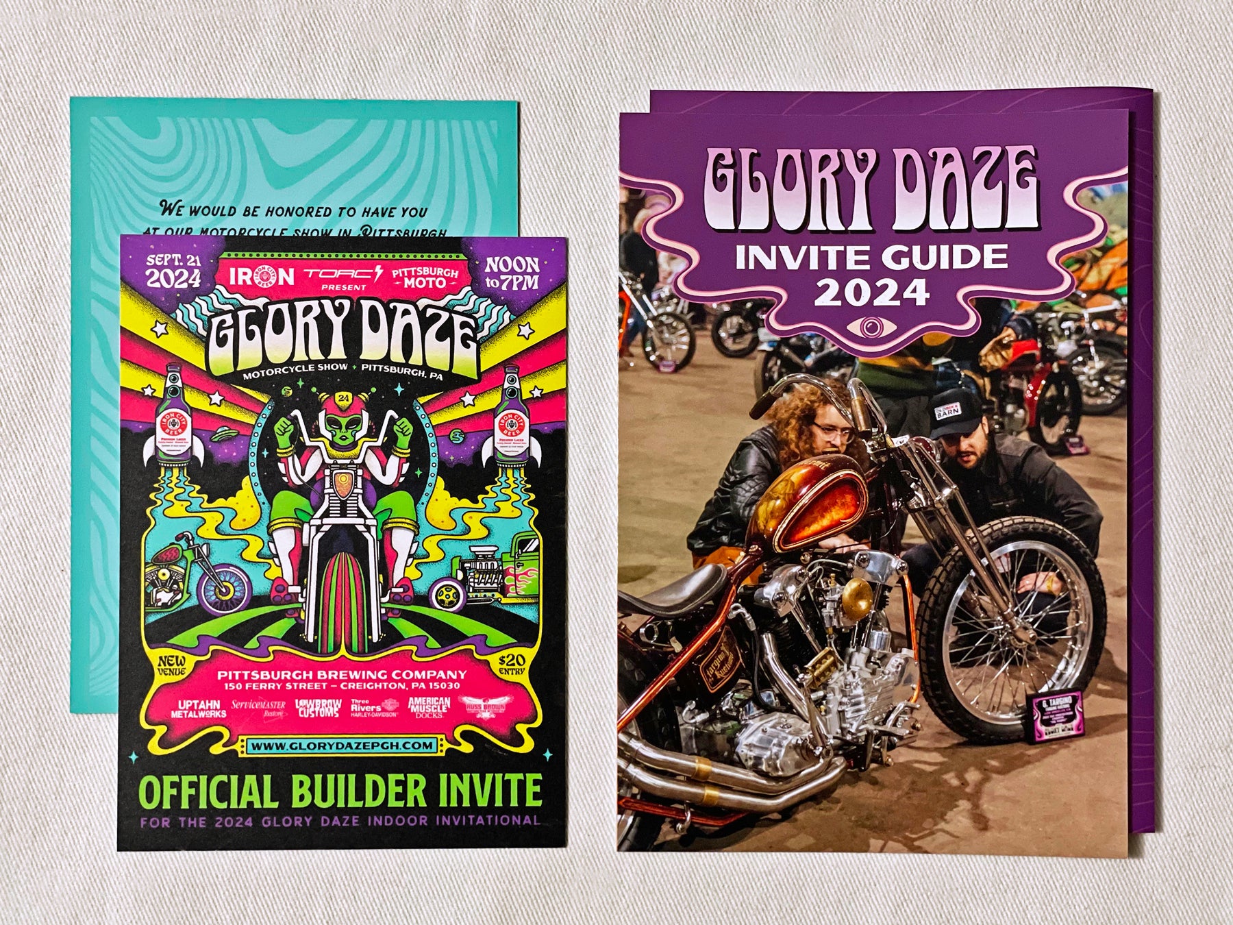 Kurt Diserio artist designer illustration poster Glory Daze motorcycle chopper show pittsburgh