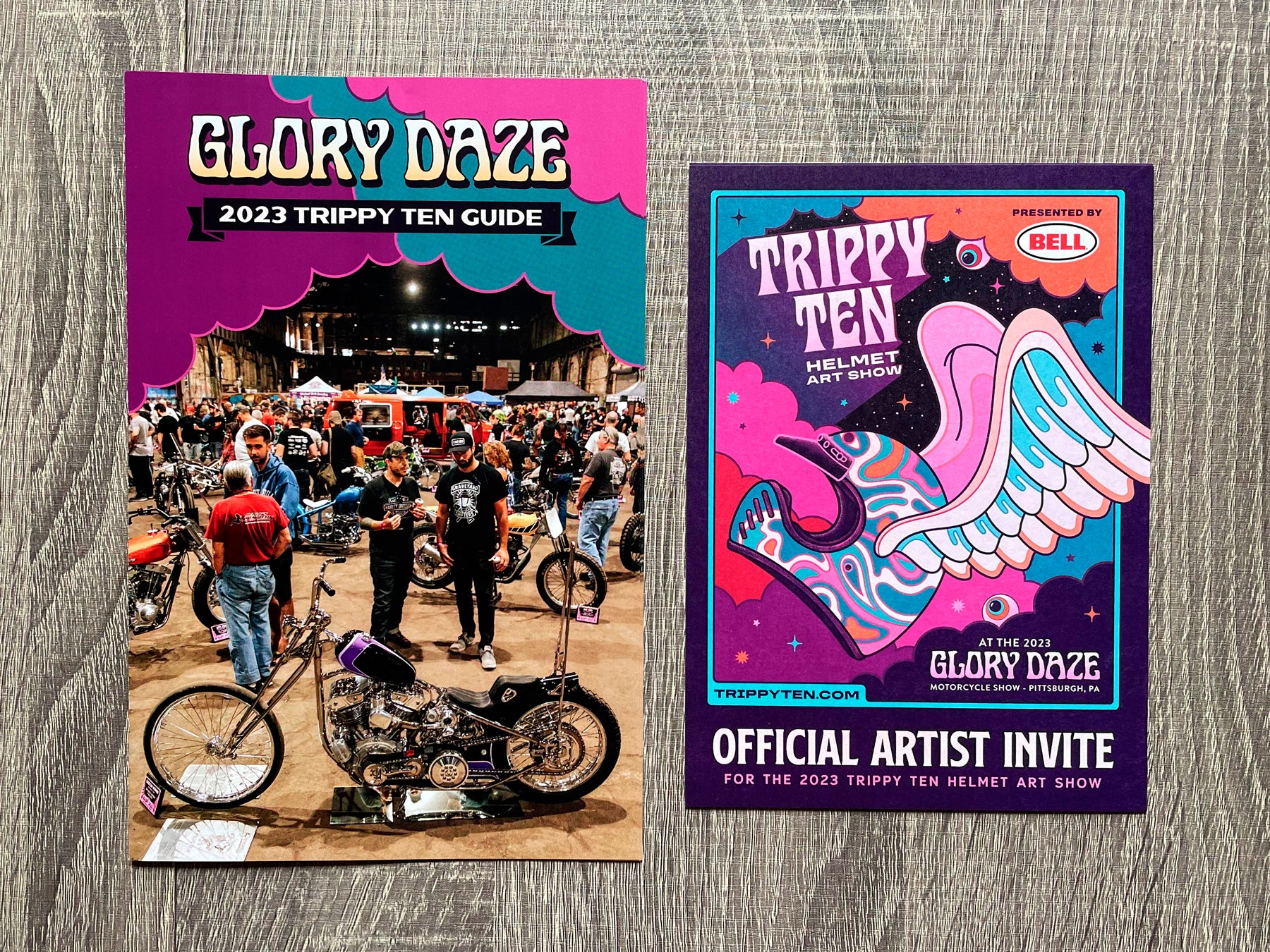 Kurt Diserio artist designer animated illustration poster Glory Daze motorcycle show Trippy Ten pittsburgh
