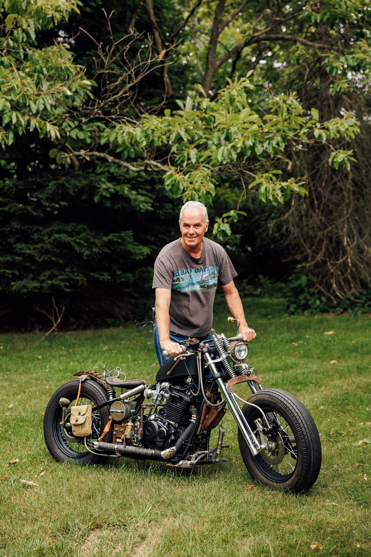 Kikker Hardknock motorcycle custom bobber steampunk Jerry McGinty Glory Daze Pittsburgh