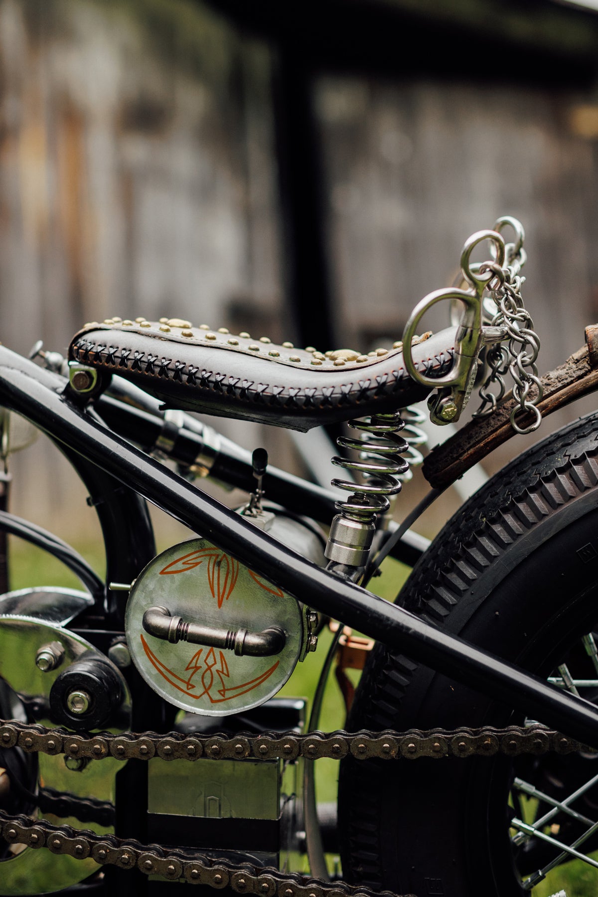 Kikker Hardknock motorcycle custom bobber steampunk Jerry McGinty Glory Daze Pittsburgh