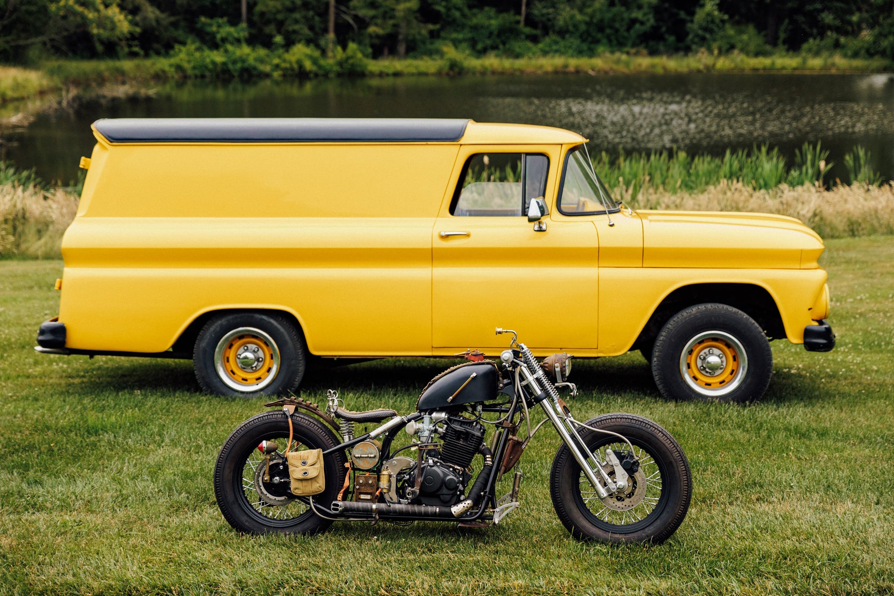 Kikker Hardknock motorcycle custom bobber steampunk Jerry McGinty Glory Daze Pittsburgh