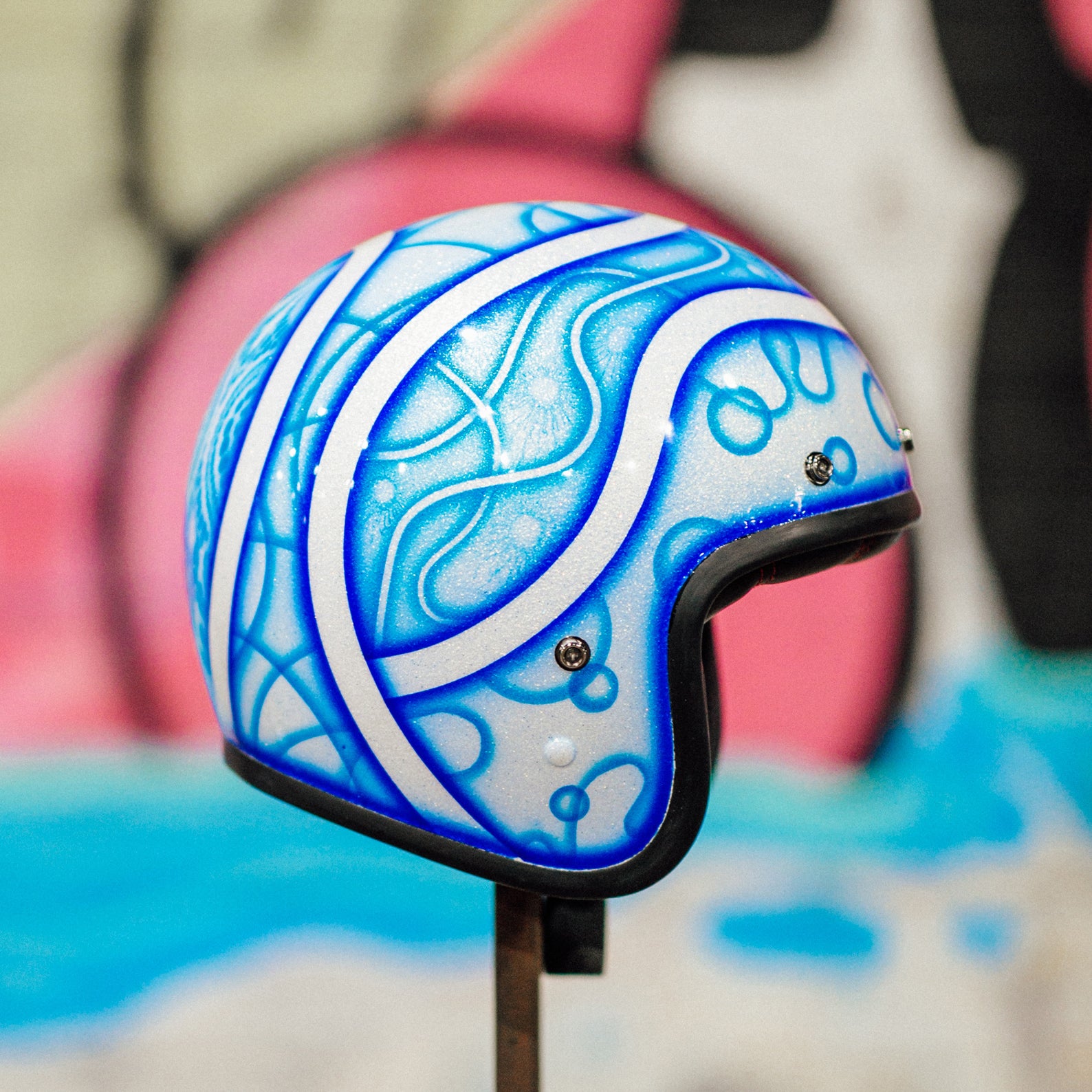 Trippy Ten helmet art show 2019 Glory Daze Pittsburgh motorcycle Bell Helmets