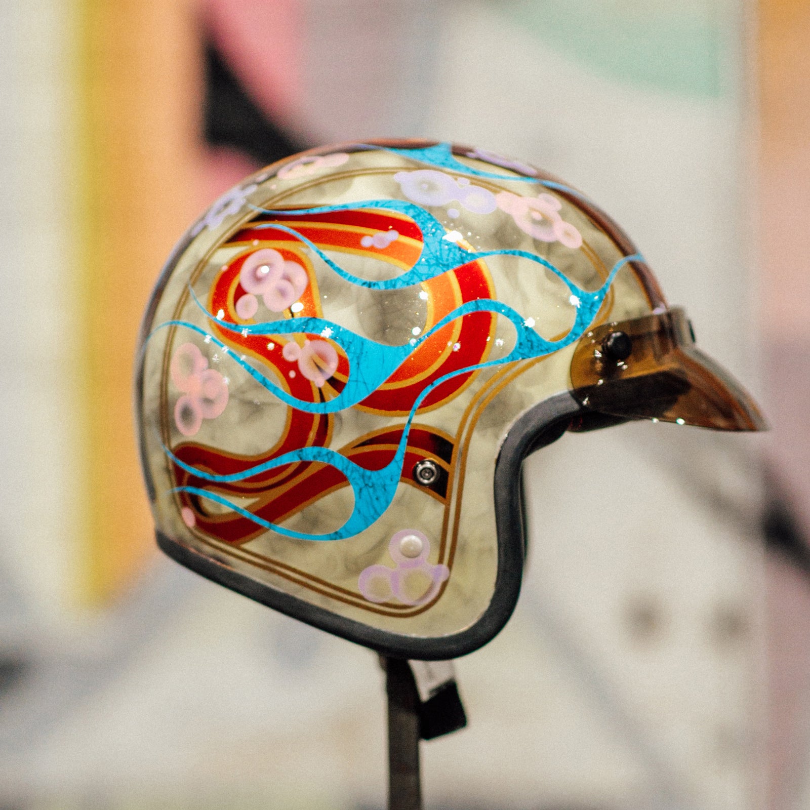 Trippy Ten helmet art show 2019 Glory Daze Pittsburgh motorcycle Bell Helmets