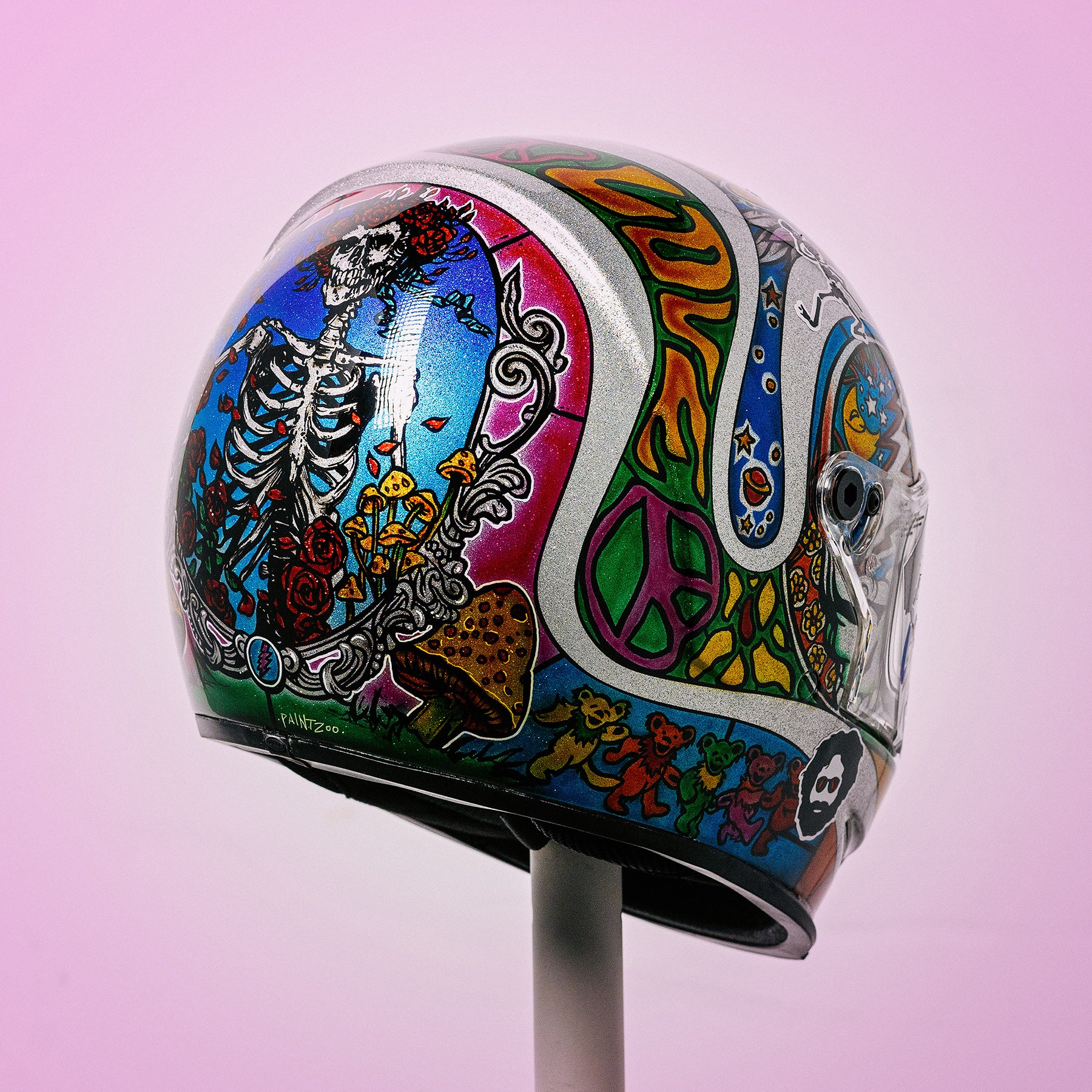 Trippy Ten Helmet Art Show Pittsburgh Franny Drummond Paint Zoo Studios