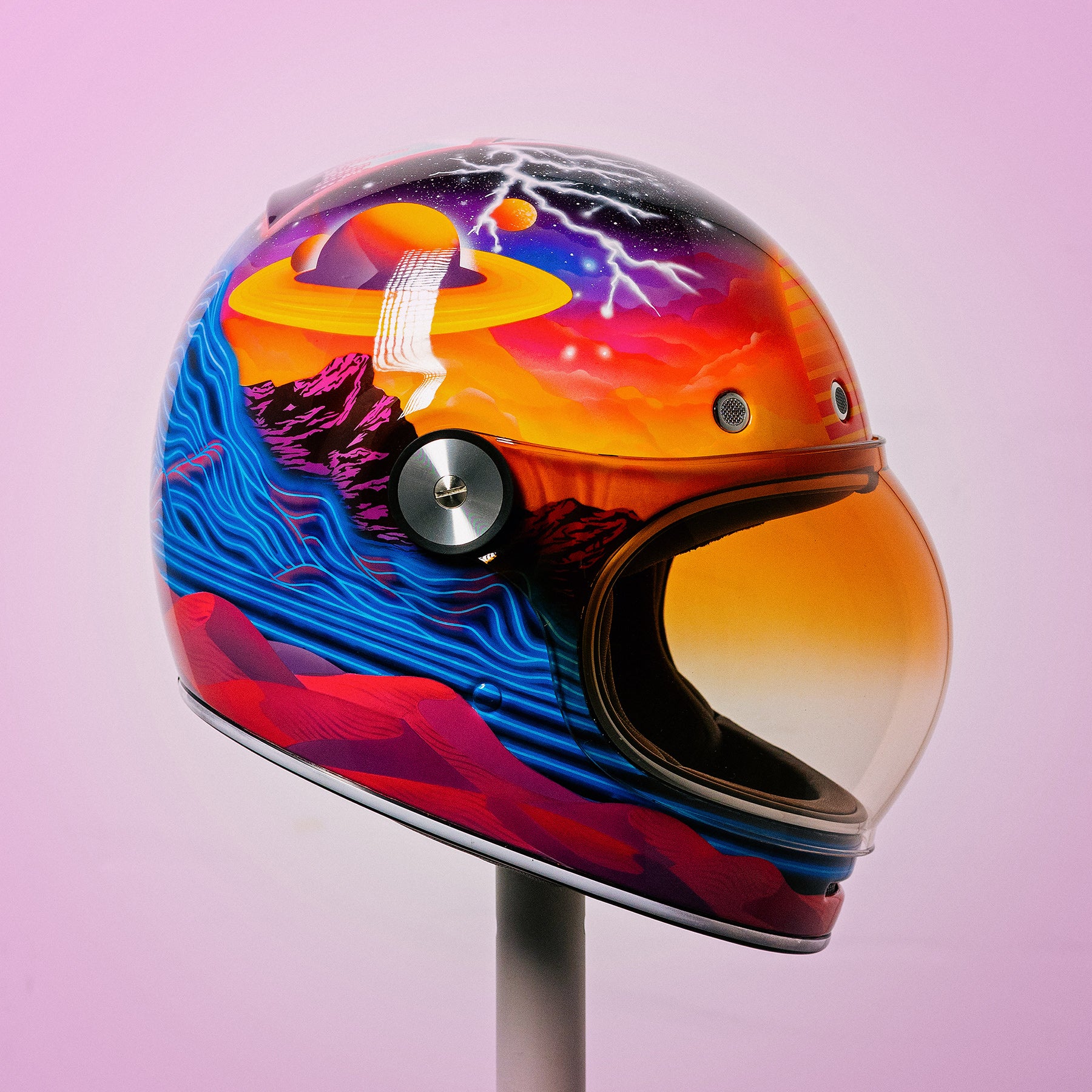 Trippy Ten helmet art show 2022 Glory Daze Pittsburgh Bell Helmets