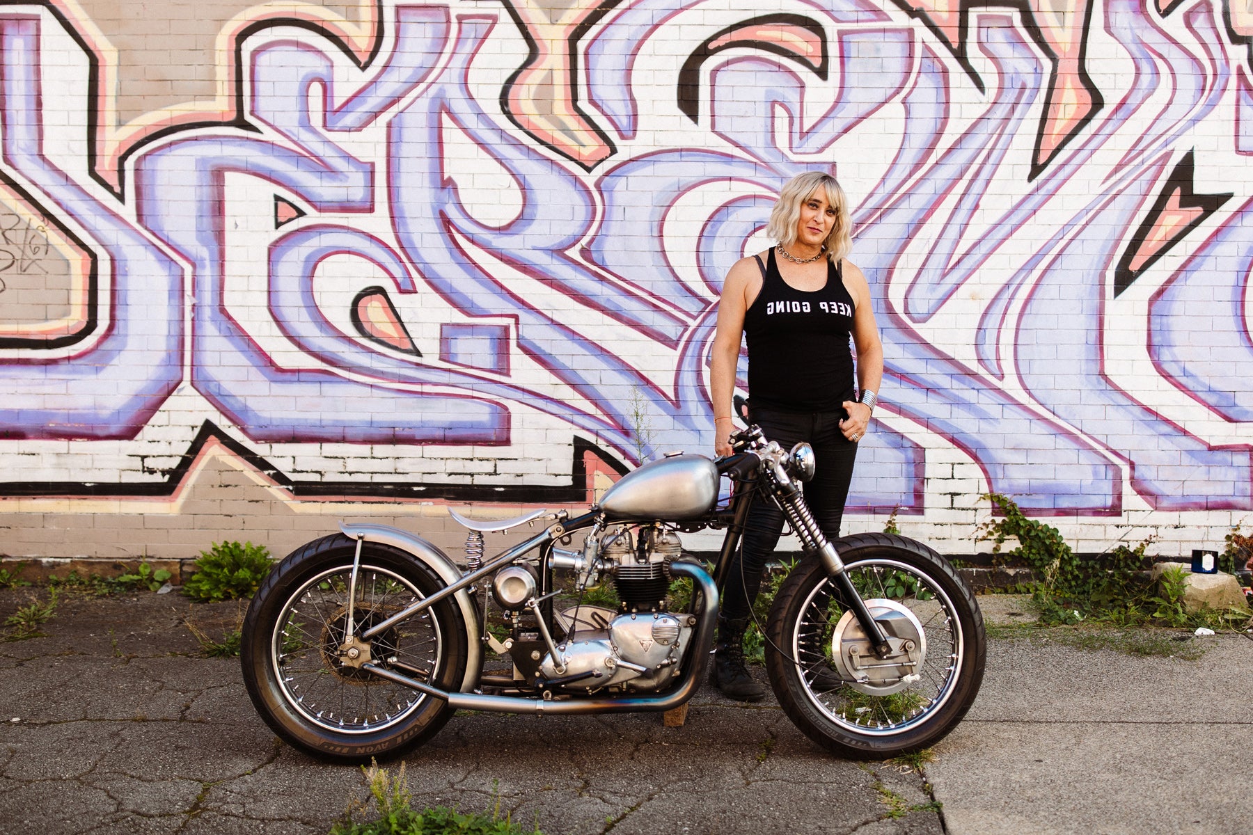 Glory Daze Motorcycle Show Pittsburgh Jessika Janene Triumph Bonneville T120 chopper bobber