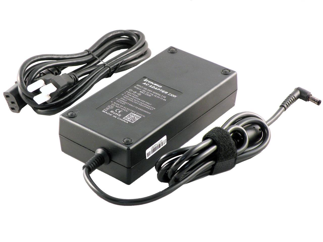 230WT4 AC Adapter for Clevo PE60RNE-G; Eluktronics MECH-15 G3, MECH-17 G1R, MECH-17 G1Rx, Prometheus XVII, THICC-15 MAG-15 MAG-15R MAX-15 MAX-17 N950KP6 N970TF P650; Eluktro Pro P650RS-G P670HS-G
