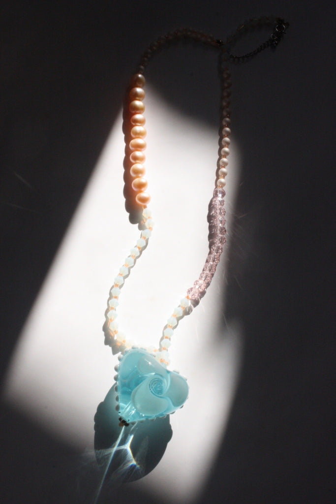 Heart Glass Necklace / ハートガラスネックレスACEU08 – EAUSEENON SHOP