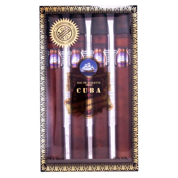 Class Parfums Cuba 4 Cigar - EDT - For Men - 30ml - 4 Pcs