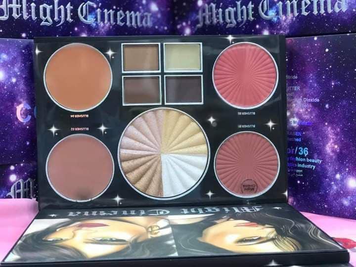 Might Cinema Best Collection Palette of Eyeshadow Glitter, Blusher, Highlighter & Eyebrow -36 COLOR