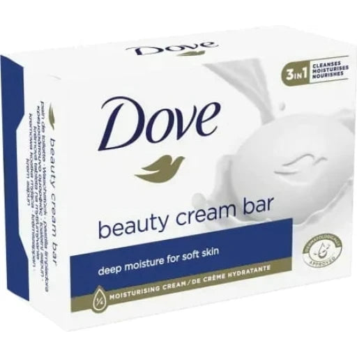 Dove Beauty Cream Bar, White, Deep Moisture For Soft Skin - 90g