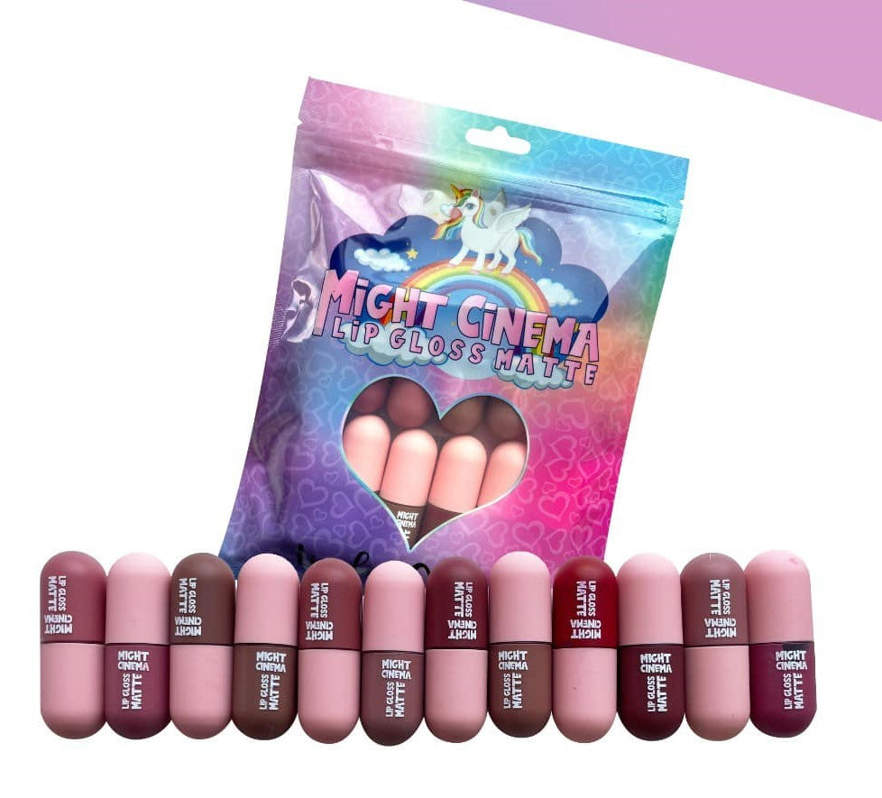 Might Cinema Mini Lipgloss Capsule Set - 12 PCS