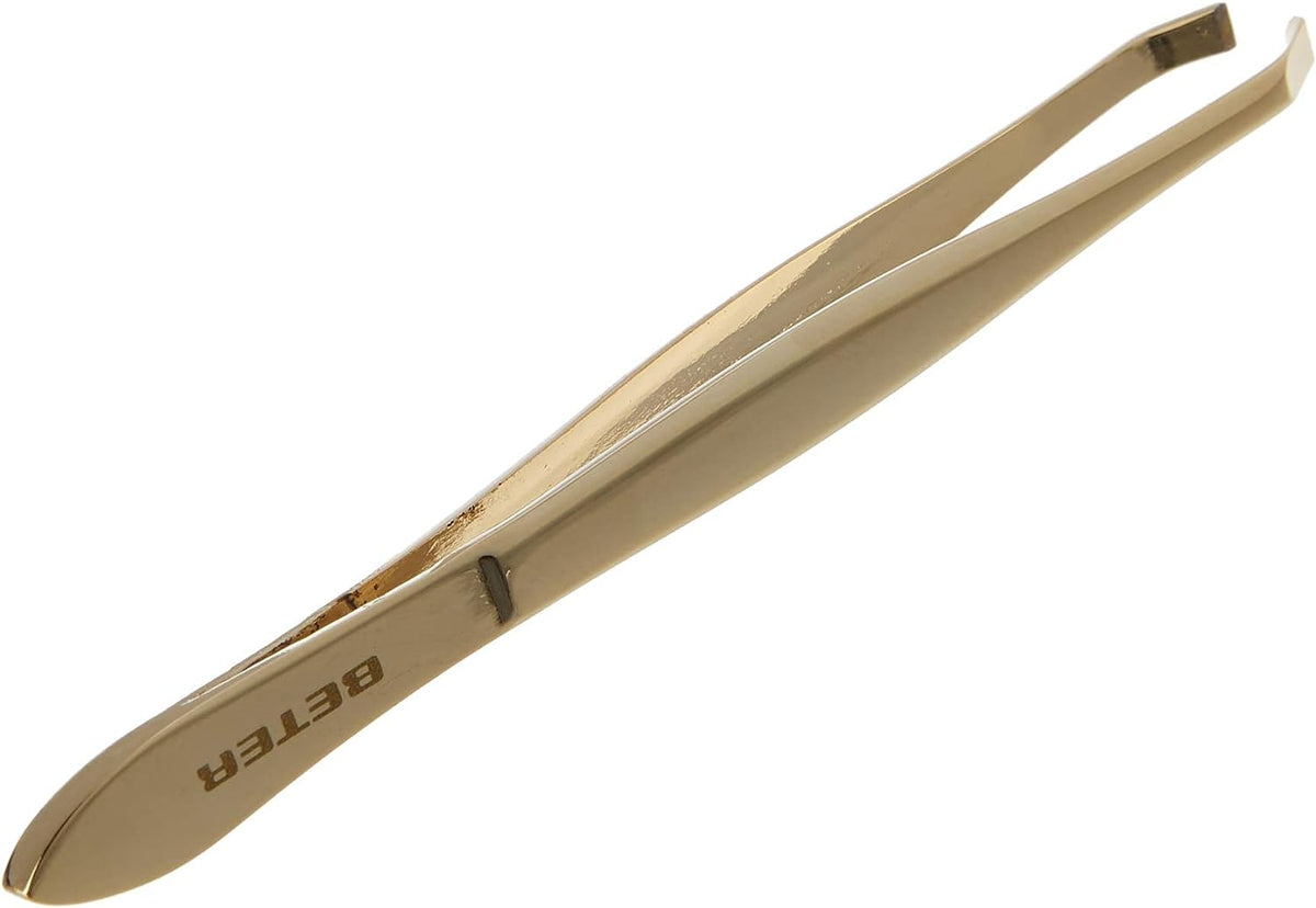 Beter - Crab Tip Eyebrow Tweezers, Stainless Steel - بيتر ملاقط كبيرة مطلية بالكروم