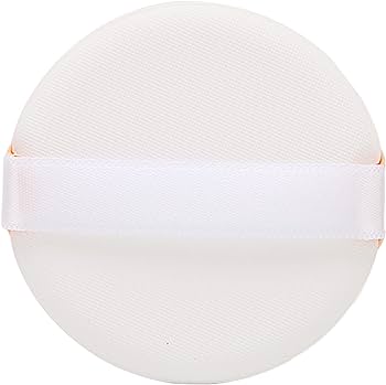 Powder Sponge with Silk Strap - White - 2PCS