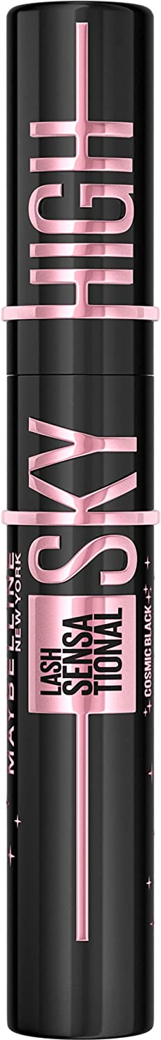 Maybelline Sky High Washable Mascara Makeup, Volumizing, Lengthening, Defining, Curling, Multiplying, Buildable Formula, Cosmic Black