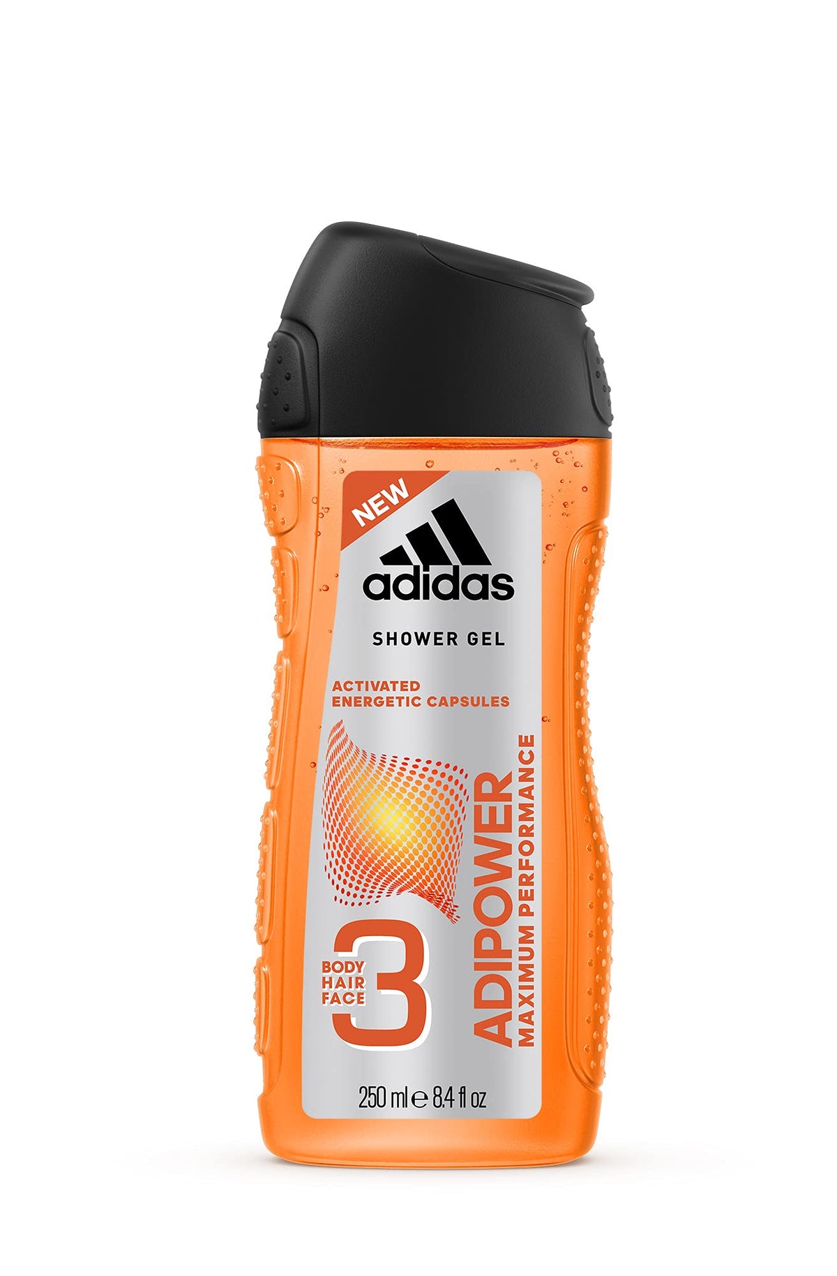 Adidas Adipower Shower Gel for Men, 3 in 1Face , Hair , Body- 250 ml