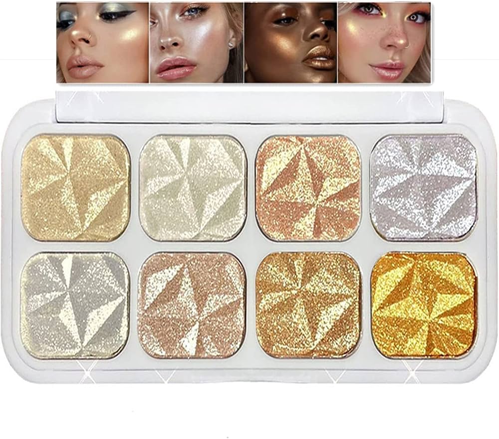 Cool Story 8 Colors Highlighter Makeup Palettes