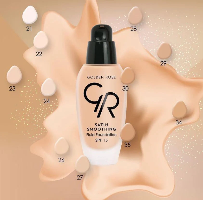 Golden Rose Satin Smoothing Fluid Foundation SPF15 - NO : 22