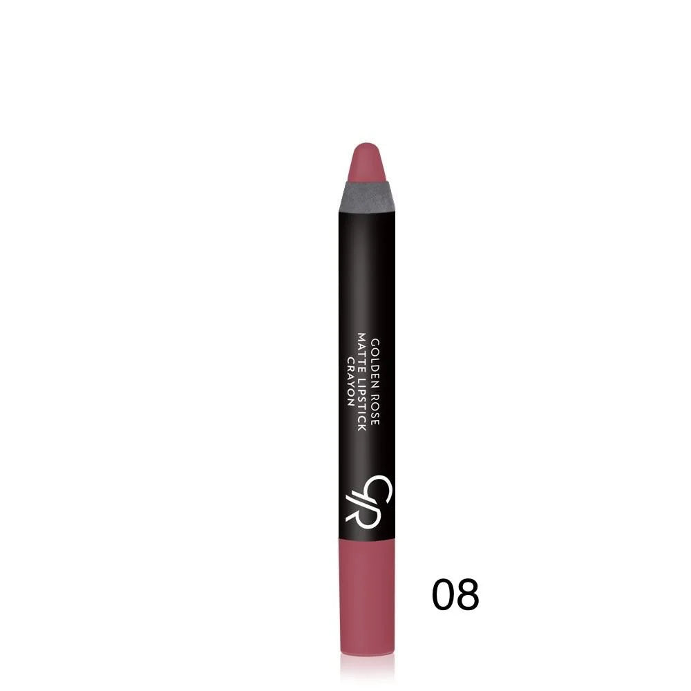 Golden Rose Matte Lipstick Crayon - No:08