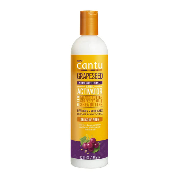 Cantu Grapeseed Curl Activator Cream -355ml ,كريم كانتو لتجعيد الشعر ببذور العنب
