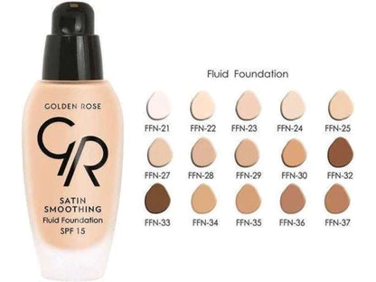 Golden Rose Satin Smoothing Fluid Foundation SPF15 - NO : 22