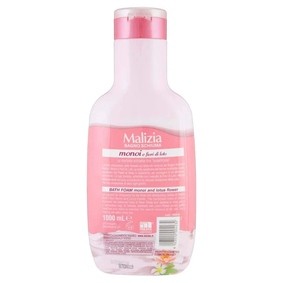 Malizia Bath-Foam - Monoi and Lotus Flowers -1000ml