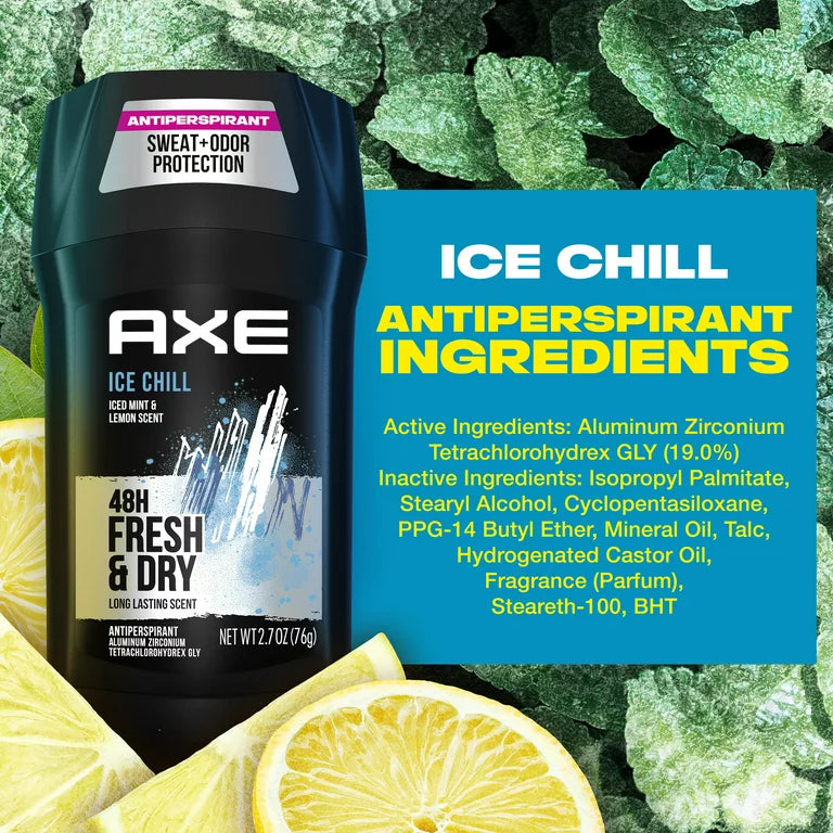 Axe Antiperspirant Ice Chill Iced Mint & Lemon Deodorant Stick- 76 g