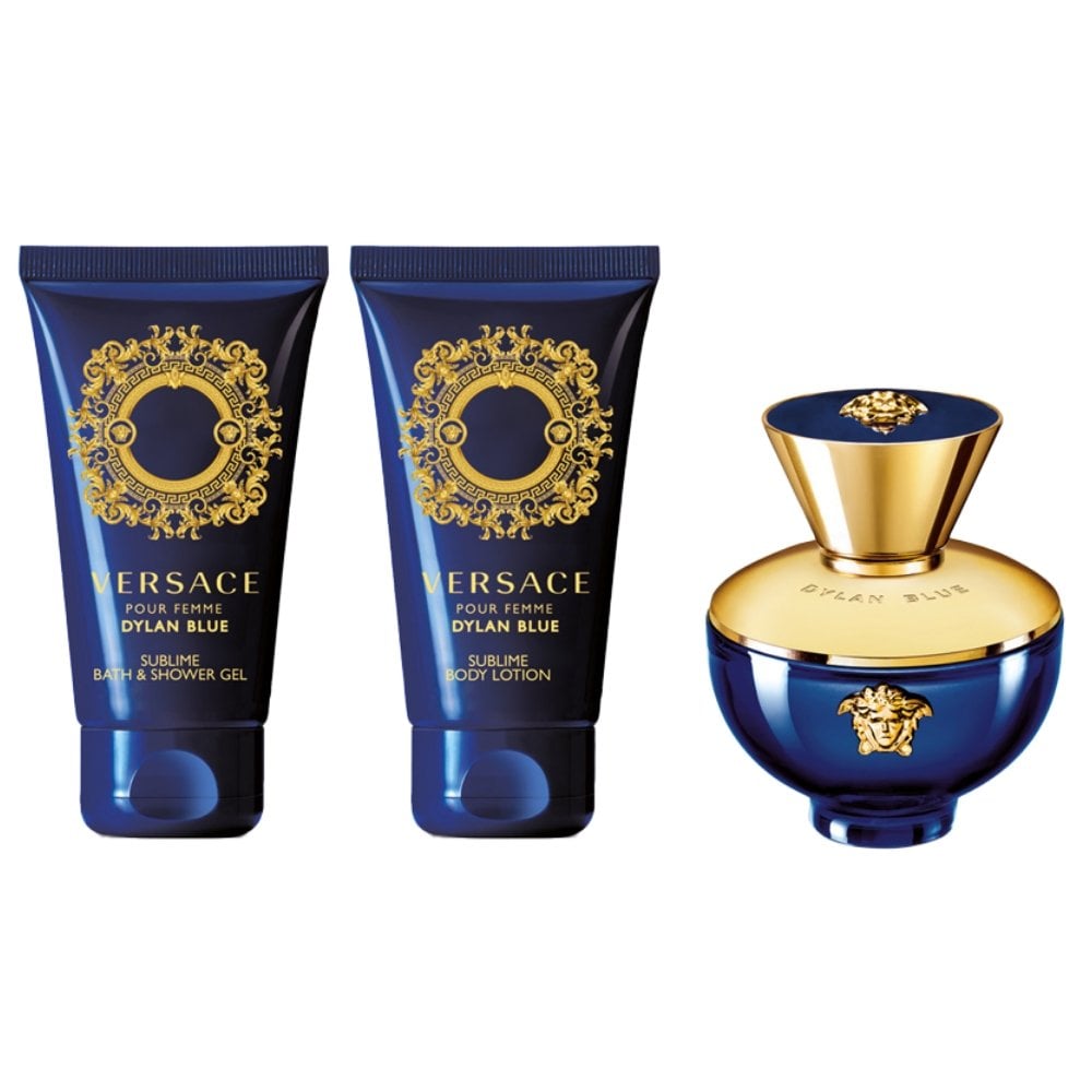 Versace Pour Femme Dylan Blue Gift Set - EDP 50ML - Body Lotion ML - Shower Gel 50ML