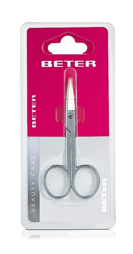 Beter Nail scissors, curved & chrome - بيتر مقص أظافر من الكروم ذات طرف منحنى كبير